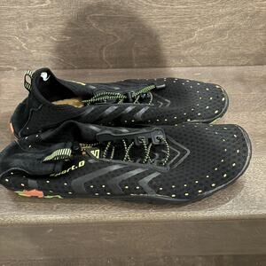 Sport.D Water Shoes Mens Size 45 Black Yellow Barefoot Quick Dry Swim Aqua Beach